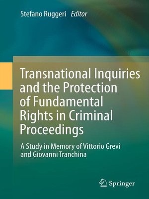 cover image of Transnational Inquiries and the Protection of Fundamental Rights in Criminal Proceedings